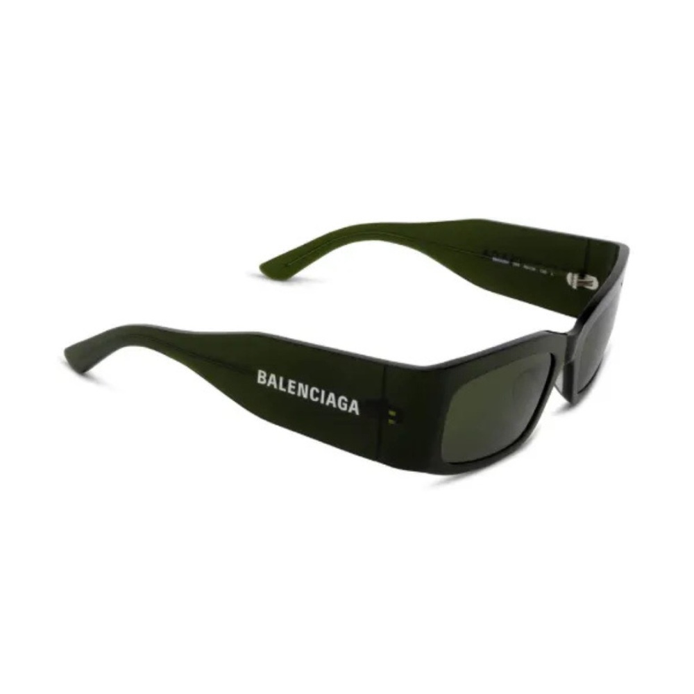 NWT Balenciaga BB0328S Sunglasses | Dark Green Recycled Acetate | Made in France - Picture 2 of 4